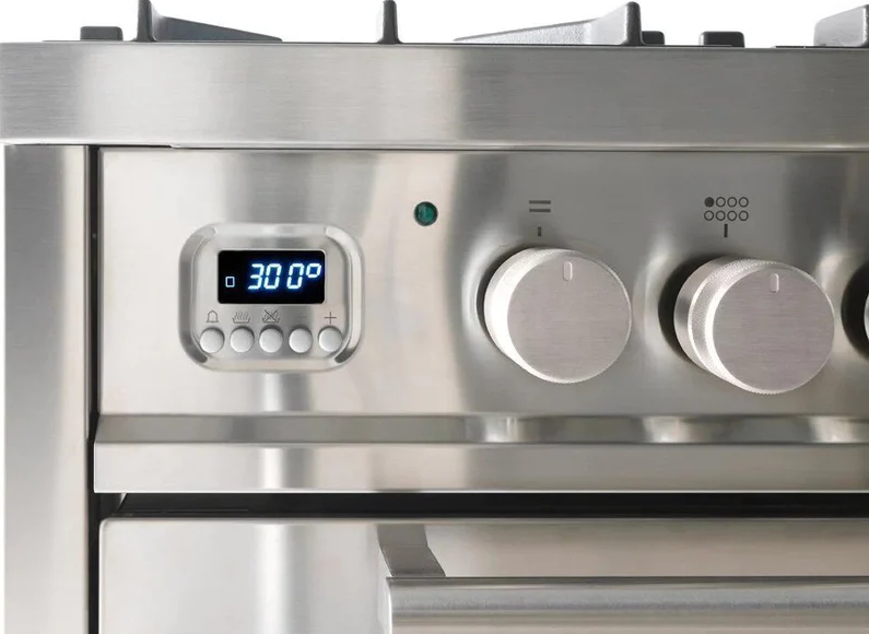 Ilve Roma Pd09fwe3/Ss 90Cm Wide Dual Fuel Range Cooker