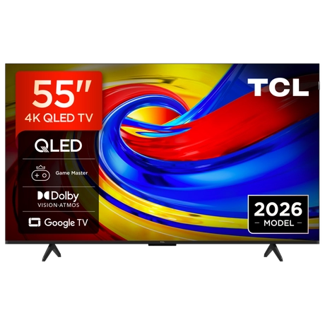 Tcl Black 55P7l-Uk 55" 4K Hdr Qled Direct Led Google Tv