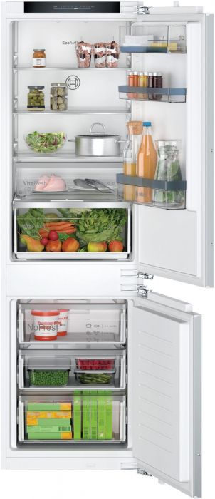 Bosch Kin86vfe0g Series 4 Built-In Fridge-Freezer With Freezer At Bottom