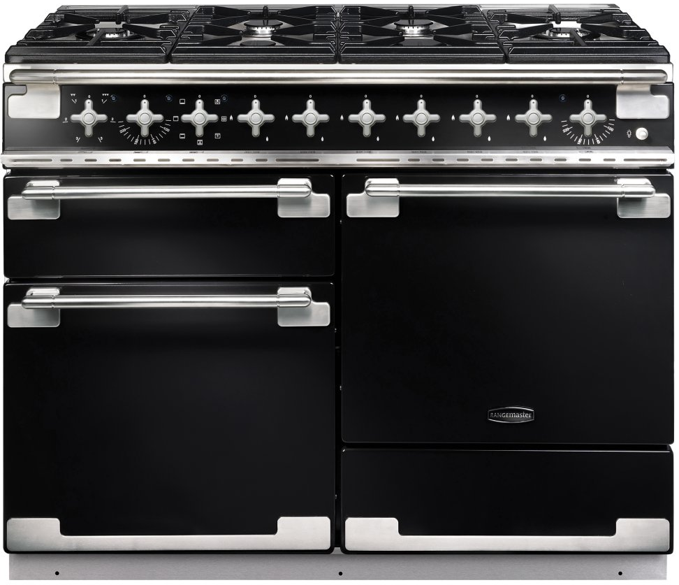 Rangemaster Black Elise 110 Dual Fuel Gloss Els110dffgb