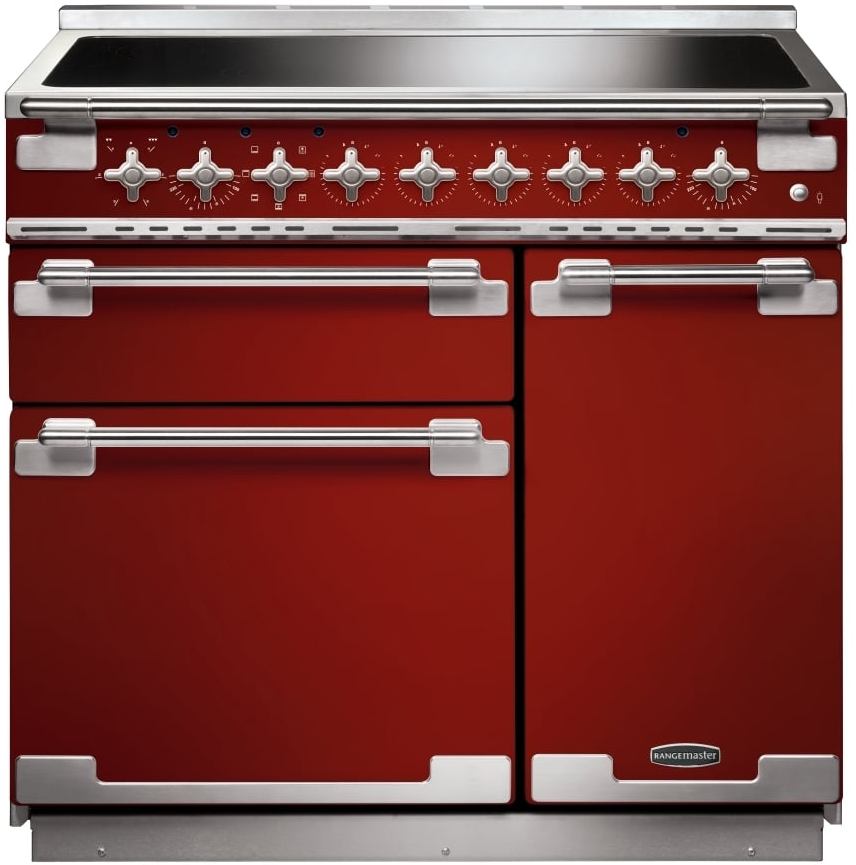 Rangemaster Red Els90eird/ 90Cm Induction Range Cooker Cherry