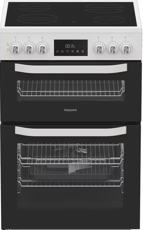 Hotpoint White Hte6vdcw - 60Cm Electric Cooker - Ceramic Hob