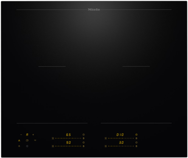 Miele Black Km 8565 Fl 60Cm 4 Zone Built In Induction Hob - Matt