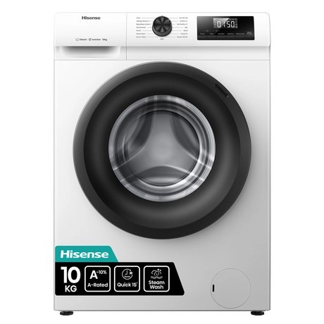 Hisense White Wf1q1041bw 10Kg 1400 Spin, Steam Washing Machine
