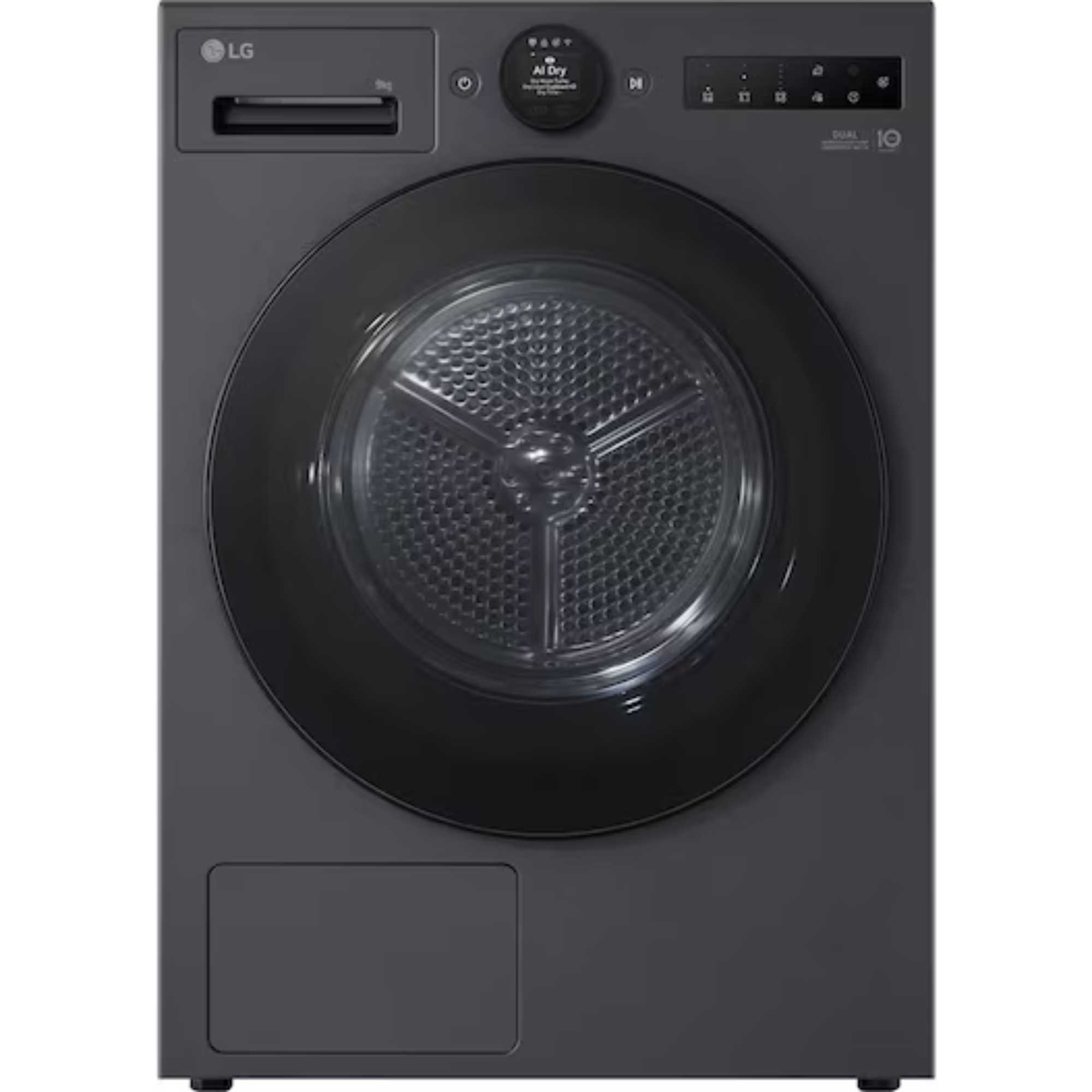 Lg Black Rhx7009tbb 9Kg Heat Pump Tumble Dryer