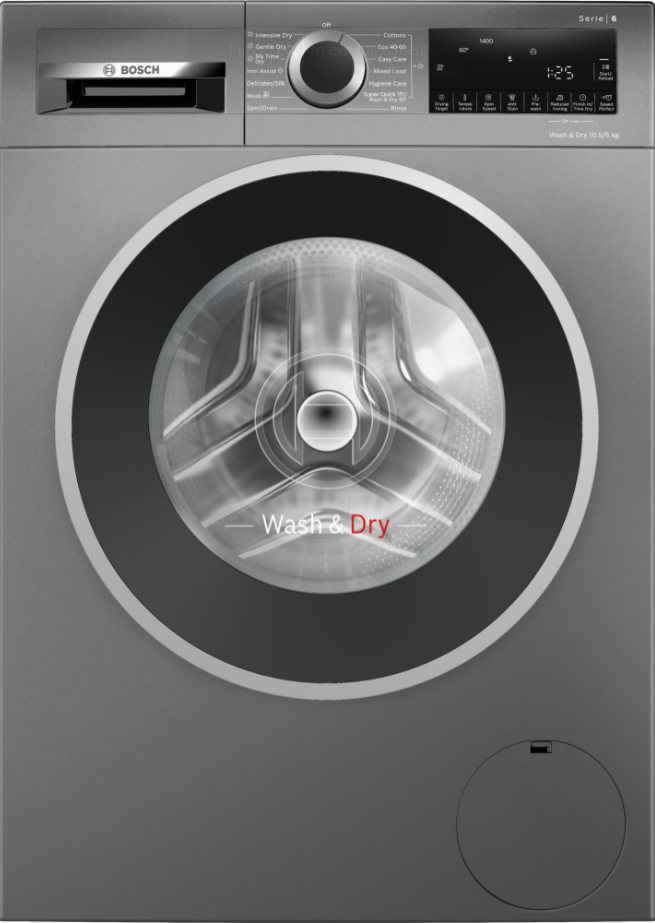 Bosch Grey Wng254r1gb 10.5Kg/6Kg Series 6 Washer Dryer - Graphite