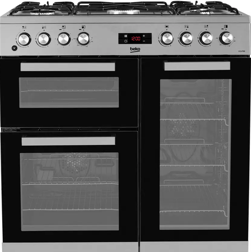 Beko Kdvf90x 90Cm Dual Fuel Range Cooker - Stainless Steel