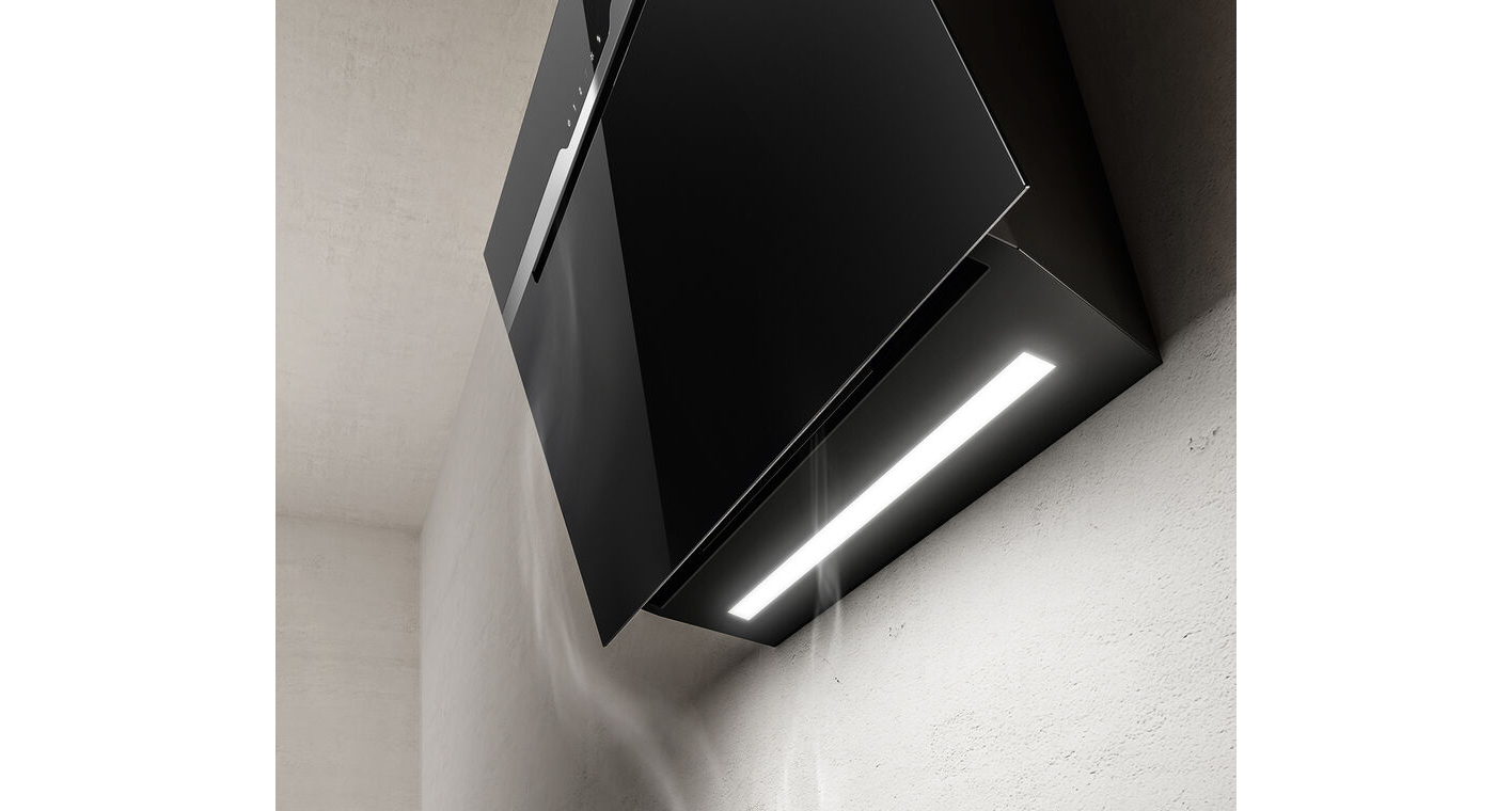 Elica Black Maj-Nd-Blk-60 Built In Angled Hood