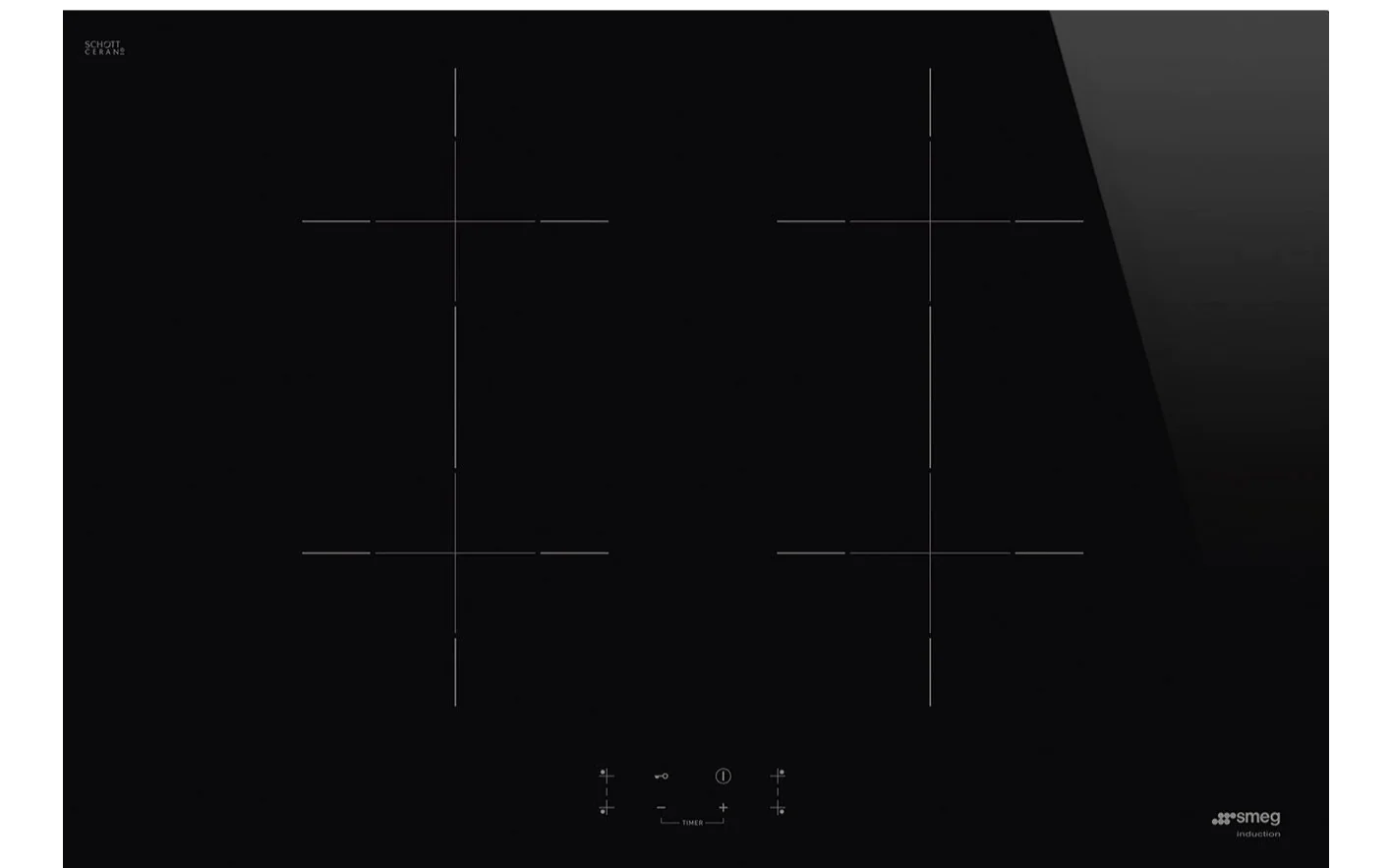 Smeg Black Sib2741d 75Cm Induction Hob