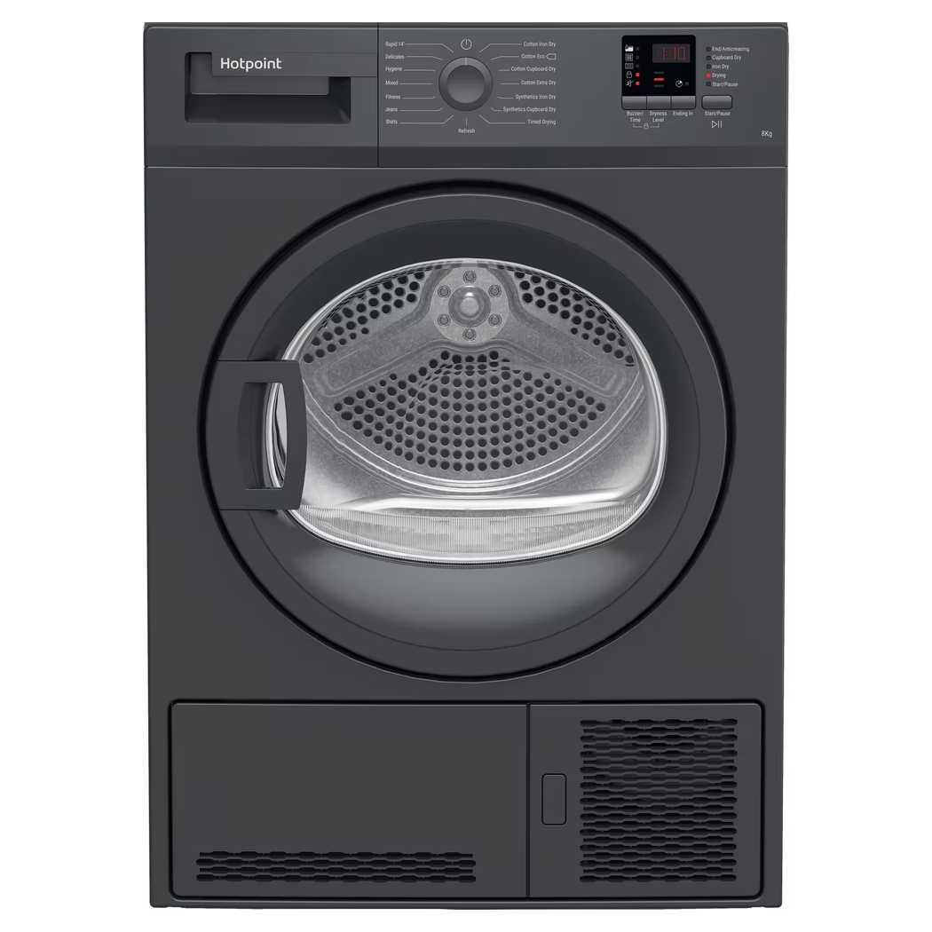 Hotpoint Chdc82gggduk Freestanding 8Kg Condenser Tumble Dryer In Graphite