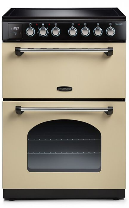 Rangemaster Cream Cla60eccr/C Classic Freestanding 60Cm Ceramic Cooker In And Chrome