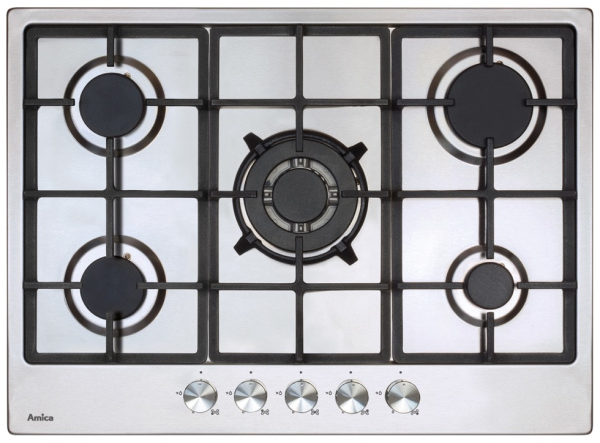 Amica Agh7100ss 70Cm Gas Hob Stainless Steel