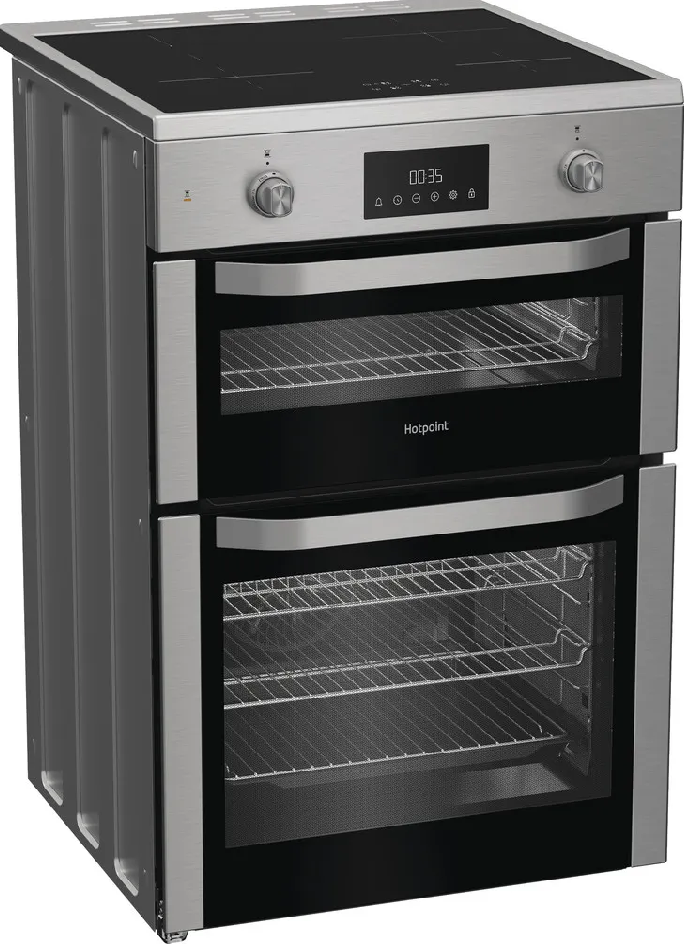 Hotpoint Hde6idc2x Induction Electric Cooker With Double Oven, Stainless Steel
