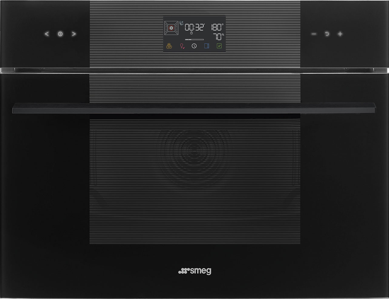 Smeg Black So4102s3b3 45Cm Linea Steam 100 Oven