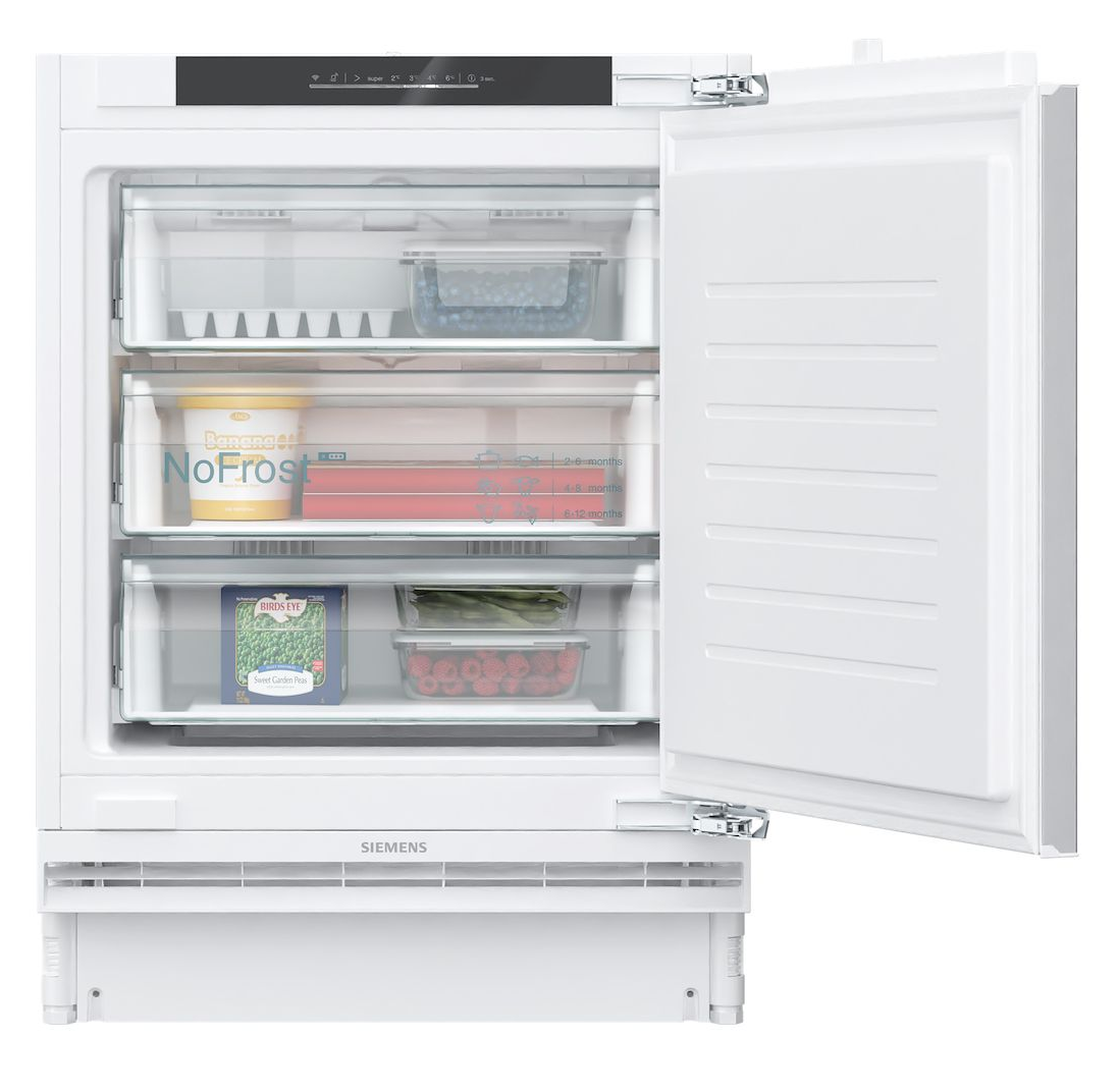 Siemens White Gu21nvfe0g Iq300 Built Under Frost Free Freezer With Fixed Hinge Door