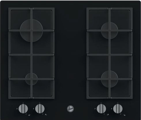 Hoover Black Hvg6k3b 60Cm Gas Hob Glass
