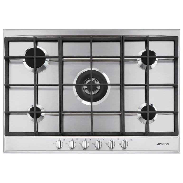 Smeg P272xgh 72Cm 5 Burner Gas Hob With Wok Burner