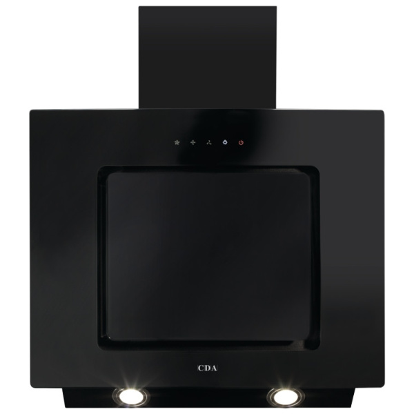 Cda Black Eva60bl 60Cm Chimney Cooker Hood
