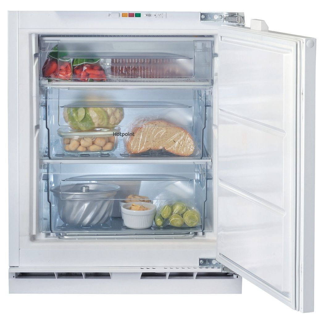 Hotpoint White Hbufz011 Built Under Low Frost Freezer With Fixed Hinge Door