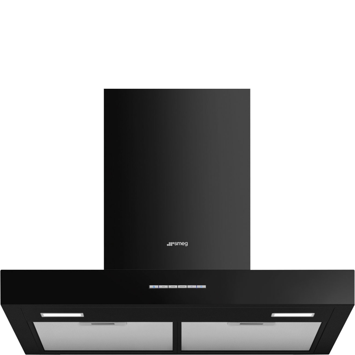 Smeg Black Universal Chimney Cooker Hood, Kbt600bl
