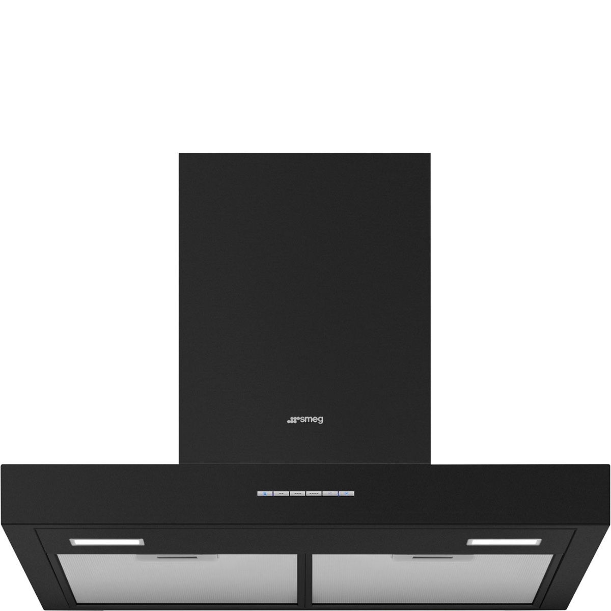 Smeg Black Universal Chimney Cooker Hood, Matte Kbt600mb