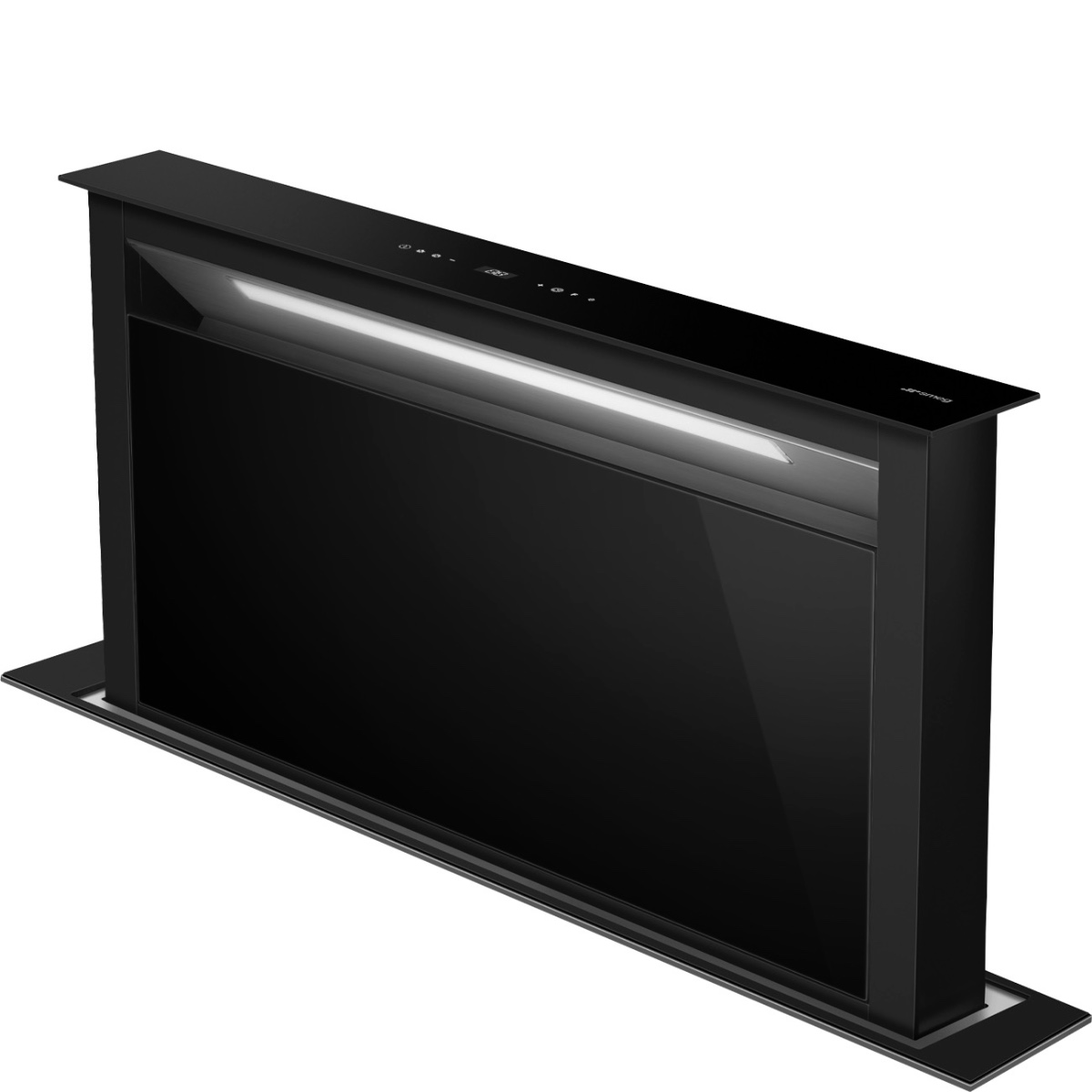 Smeg Black 90 Cm Universal Downdraft Cooker Hood, Kdd90cne2