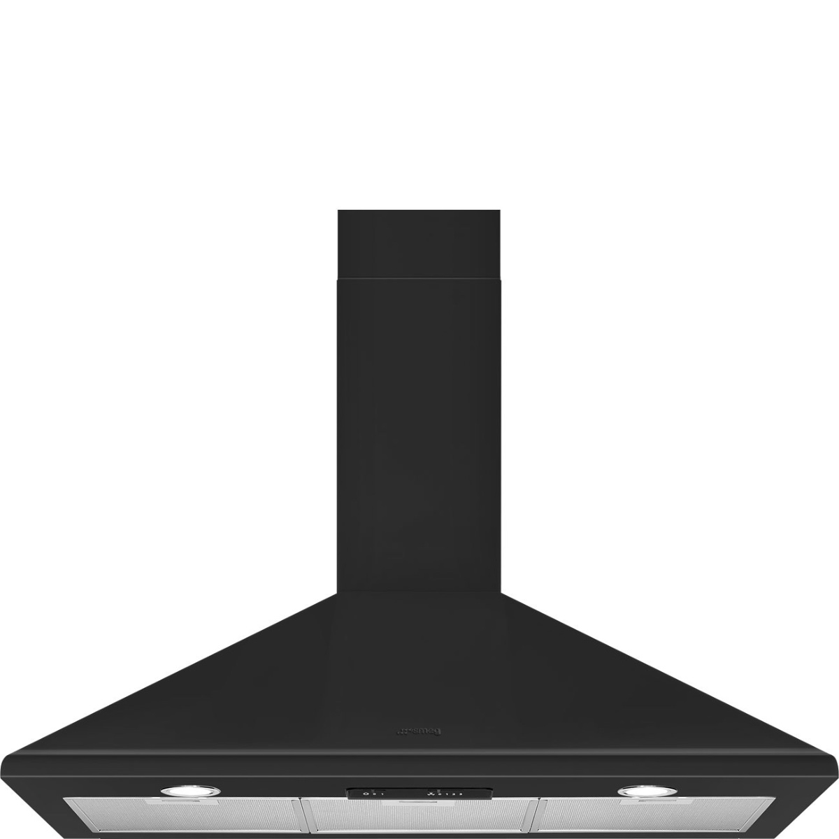 Smeg Black Victoria Chimney Cooker Hood, Matte Ksed95mbl