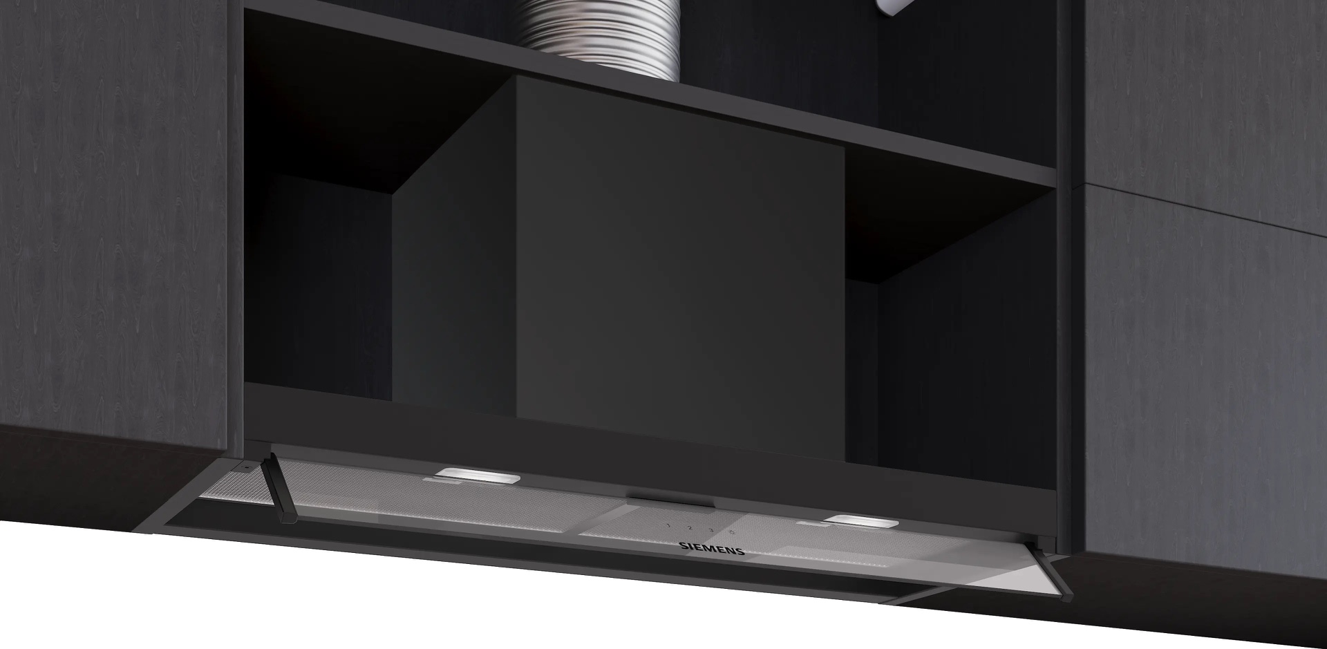 Siemens Black Iq300 Integrated Design Hood 80 Cm Clear Glass, Matt Lj85bcc60b