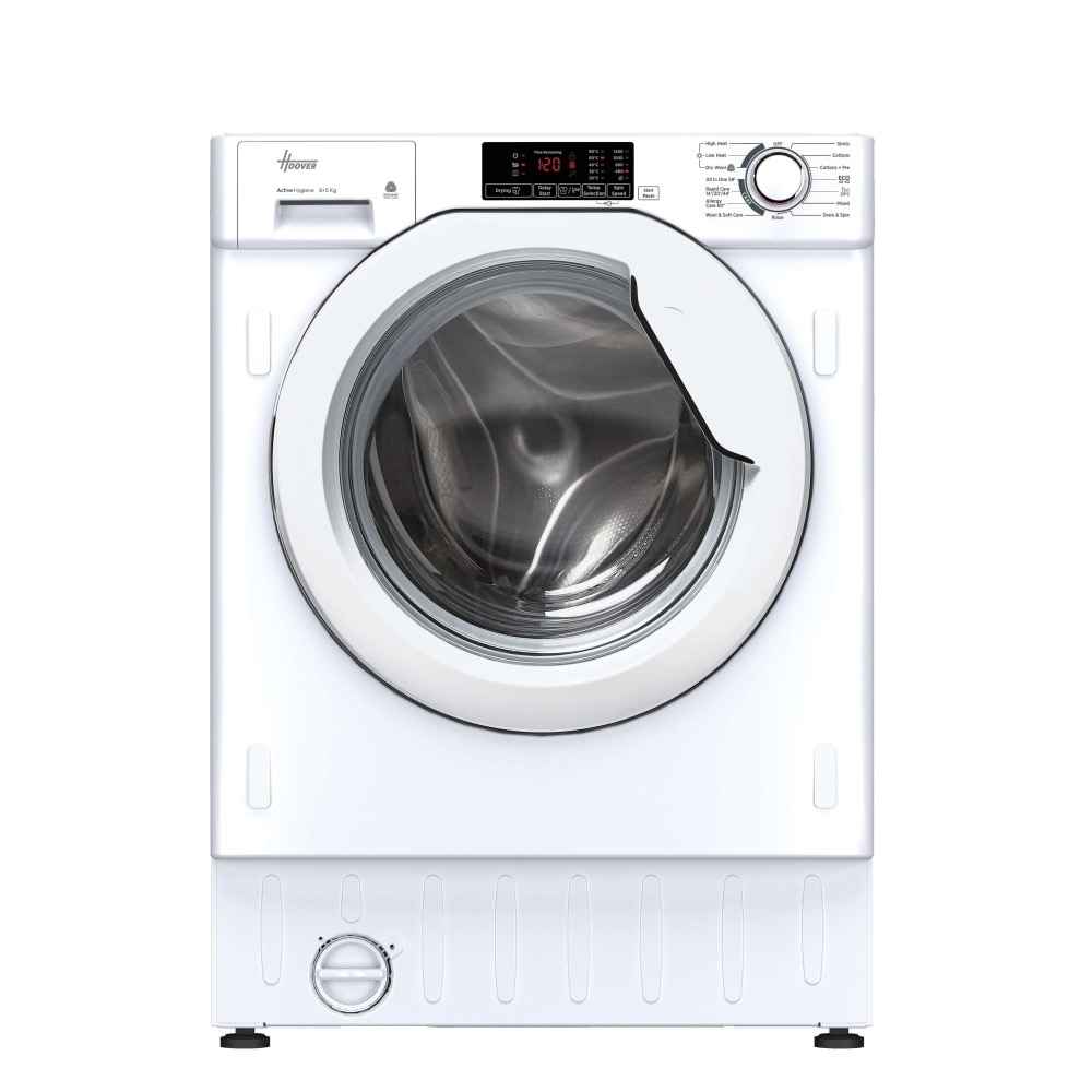 Hoover White Hbd 485D13-80 Integrated Washer Dryer, 8Kg/5Kg, 1400 Spin, E Rated