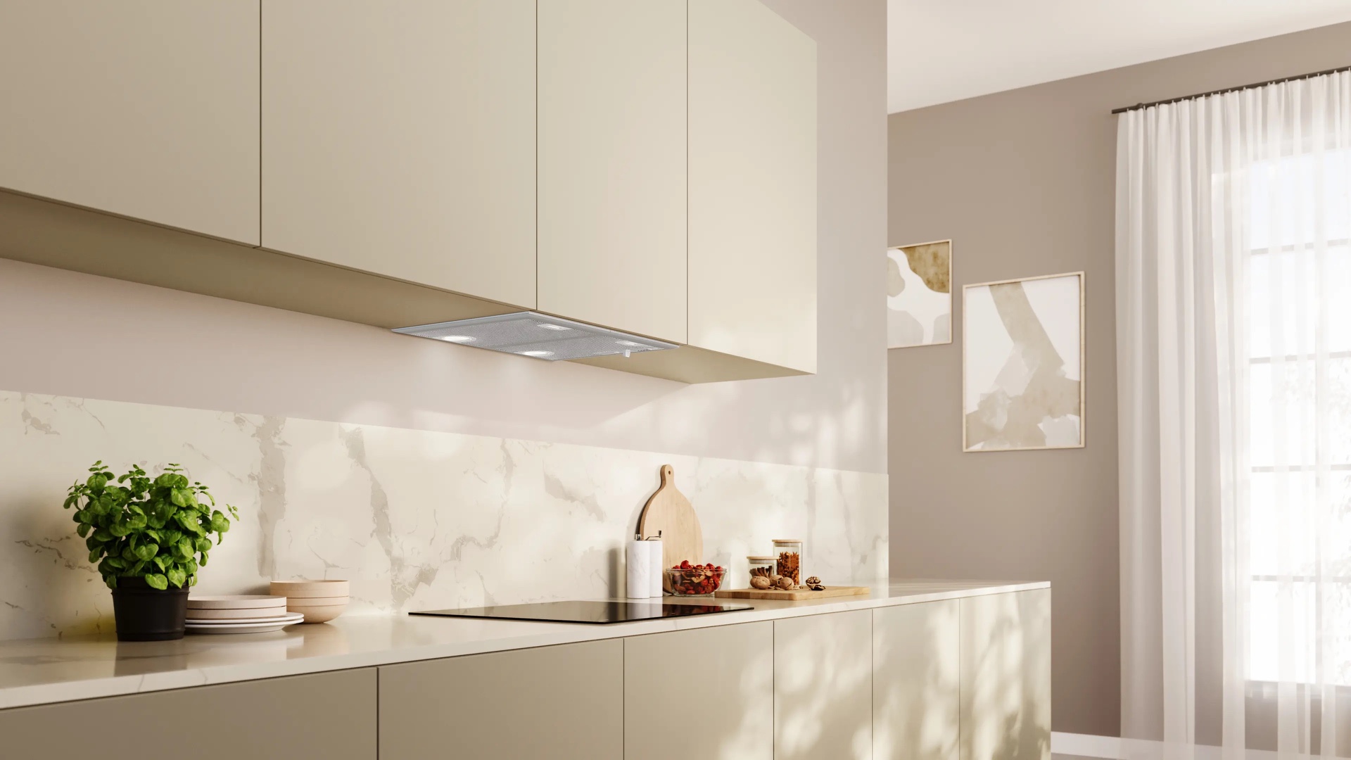 Neff Silver N 30 Canopy Cooker Hood 53 Cm Metallic D5655x2gb