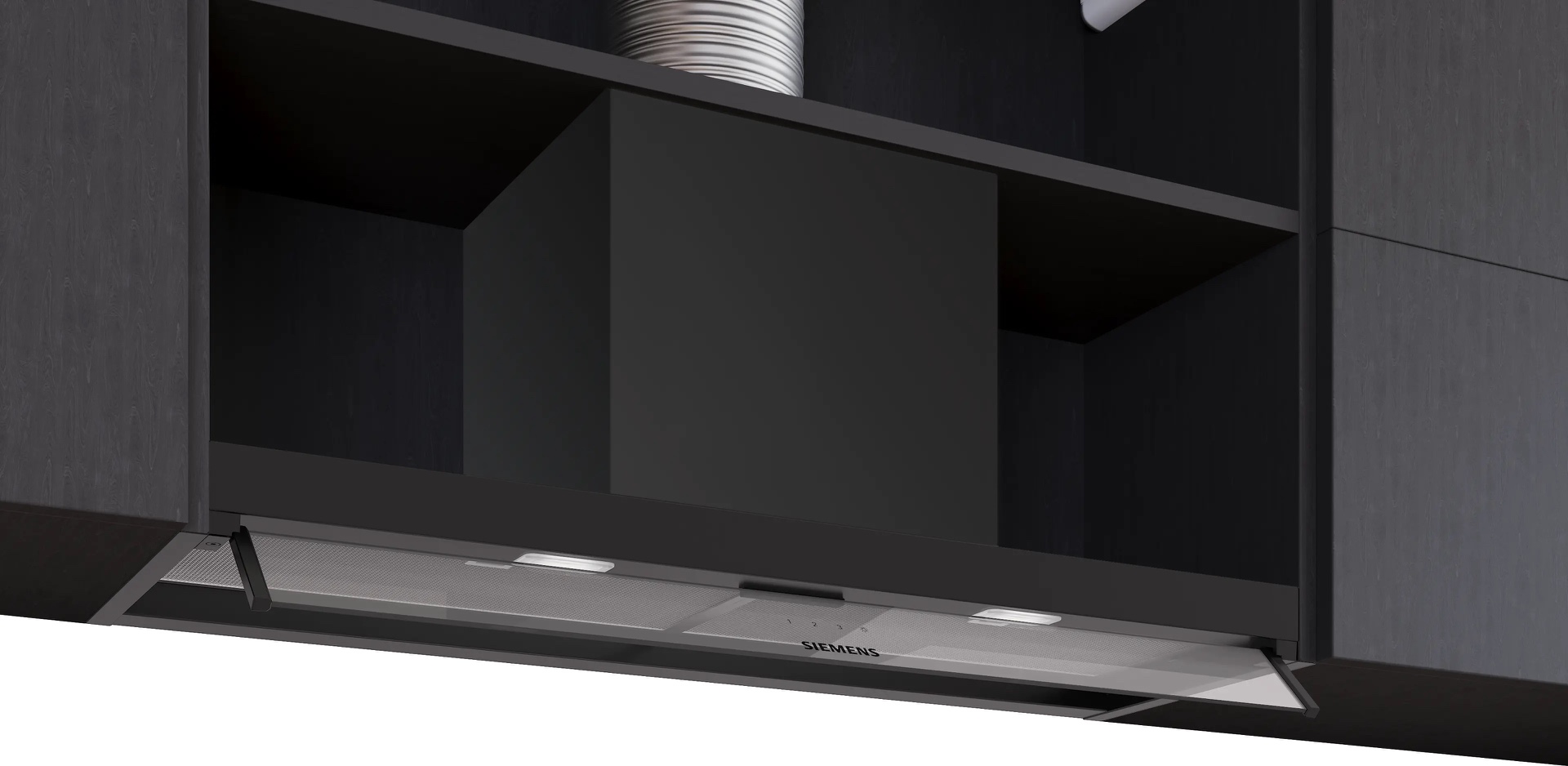 Siemens Black Iq300 Integrated Design Hood 90 Cm Clear Glass, Matt Lj95bcc60b