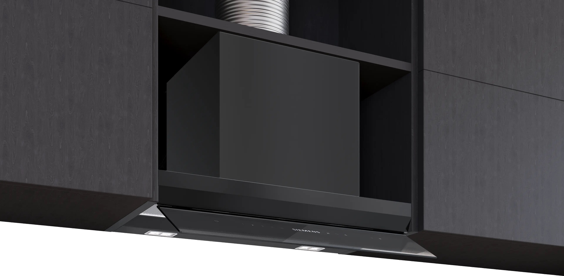 Siemens Black Iq700 Integrated Design Hood 60 Cm Clear Glass Printed, Matt Lj68bet60b