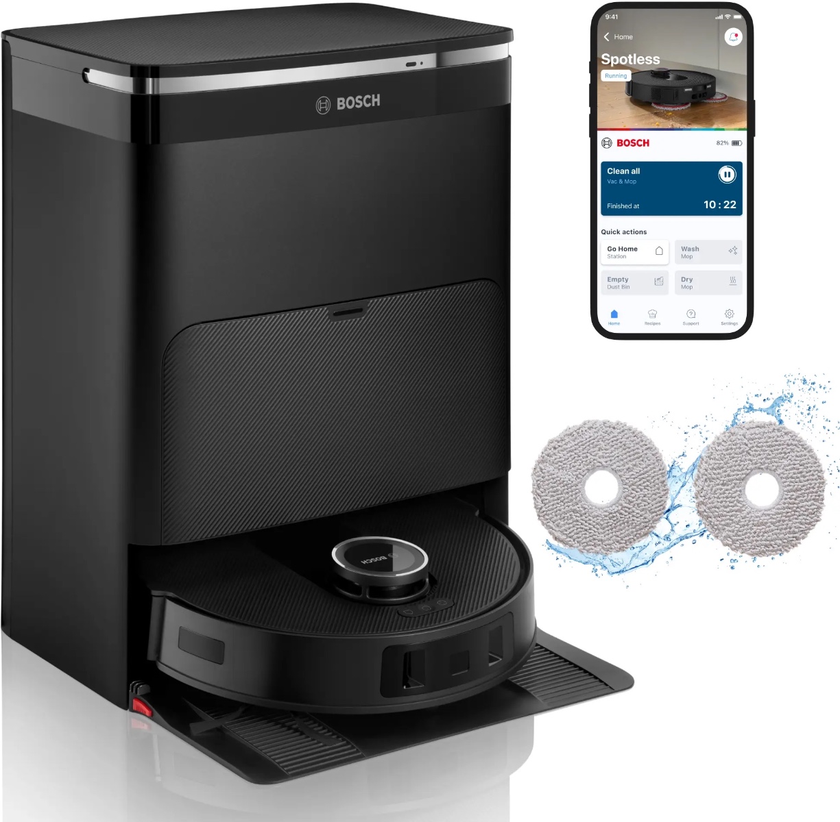 Bosch Black Robot Vacuum Cleaner Spotless Max Bcrdw3b