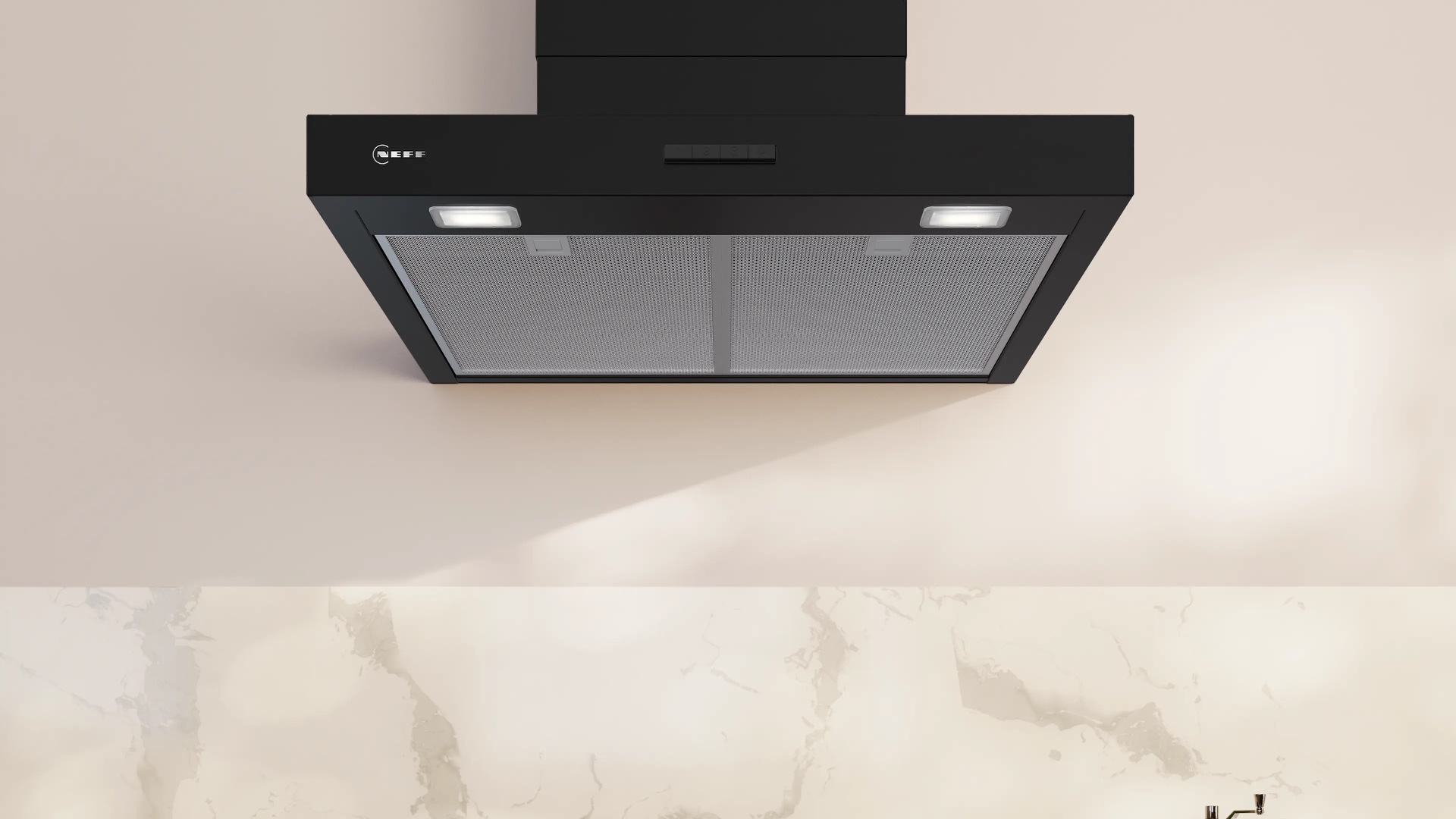 Neff Black N 50 Wall-Mounted Cooker Hood 60 Cm Matt D65bcc2s0b