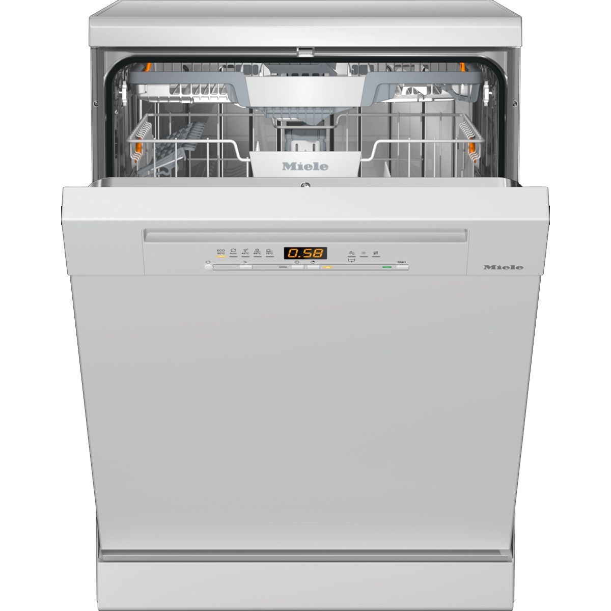 Miele G5210 Sc Freestanding Dishwasher With 3D Cutlery Tray In Stainless Steel Display Model