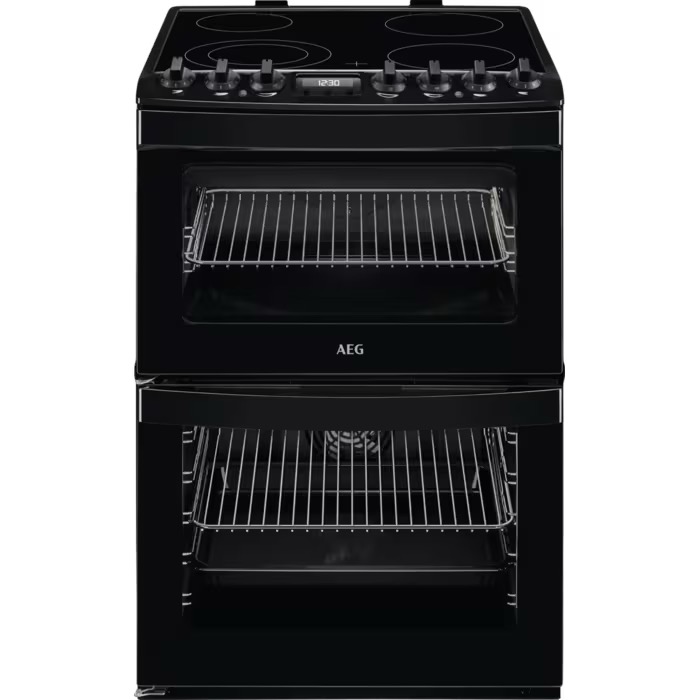 AEG - Freestanding Cooker - Electric - 60cm Width - 2 Ovens - 4 Induction Zones - Black - Image 6