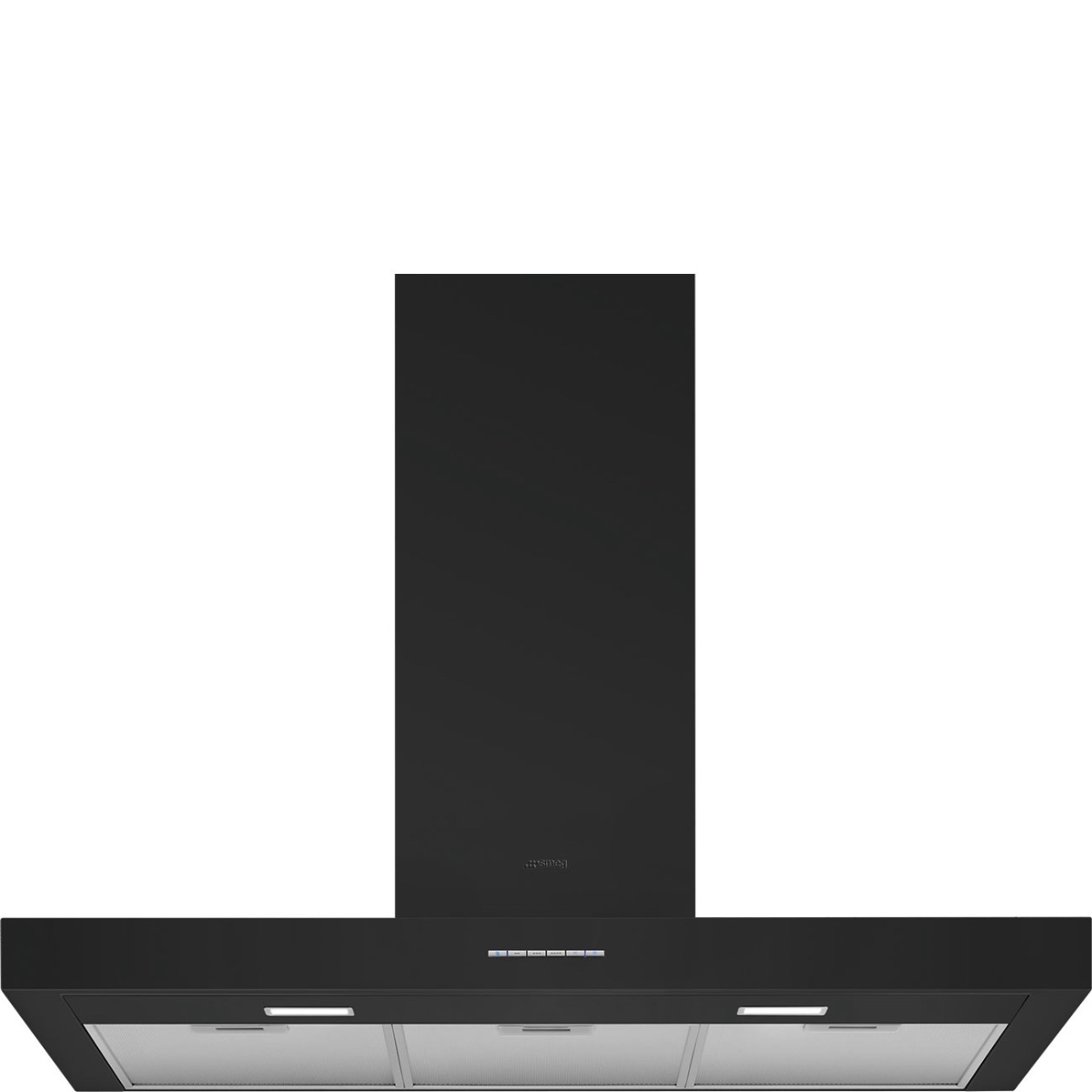 Smeg Black Universal Chimney Cooker Hood, Matte Kbt900ne