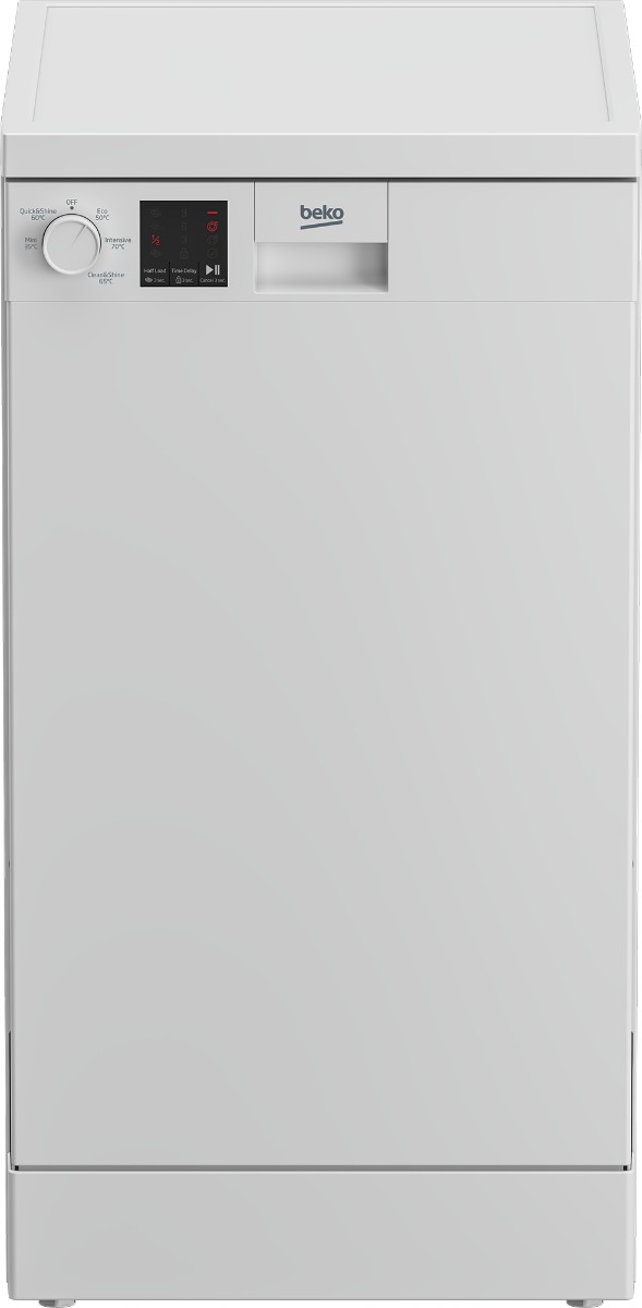 Beko White Dvs05c20w Slimline Dishwasher