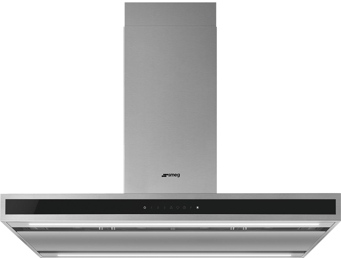 Smeg Black Klti9l4x90 Cm Island Cooker Hood, Stainless Steel And Glass