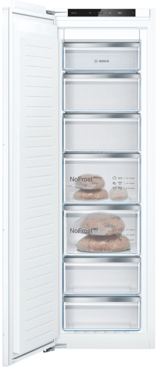 Bosch Series 4 Gin81vee0g Fully Integrated Upright Freezer Frost Free With Fixed Hinge