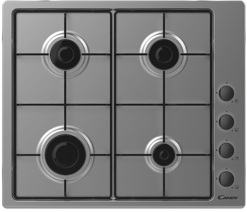 Candy Chw6lbx 60Cm Stainless Steel Built-In Gas Hob