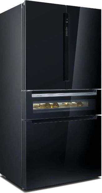 Siemens Black Kf96rsbea 90.5Cm French Glassdoor American Style Fridge Freezer