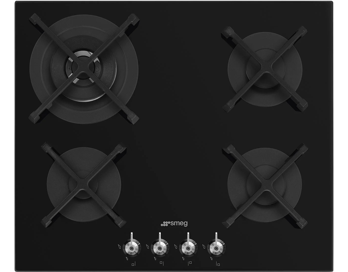 Smeg Black Classic Pv364n 60Cm Gas Hob - On Glass