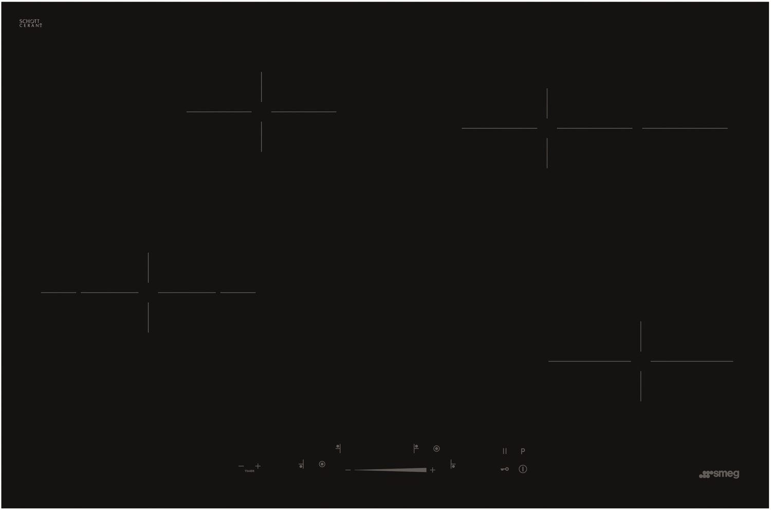 Smeg Ceramic Hob - 77cm Width - Black - 4 Zone - Image 4