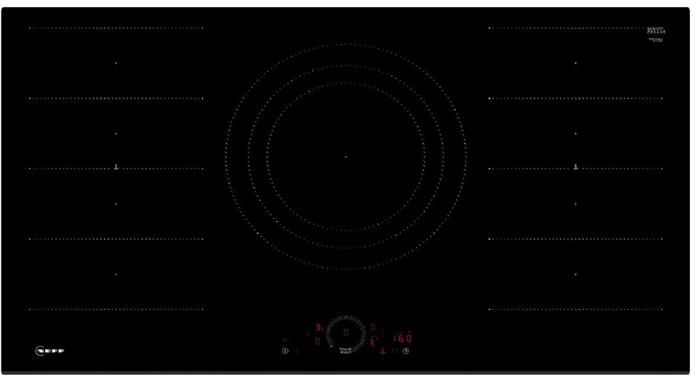 Neff Black T69fhv4l0 N70 90Cm Twist Touch Flex Induction Hob