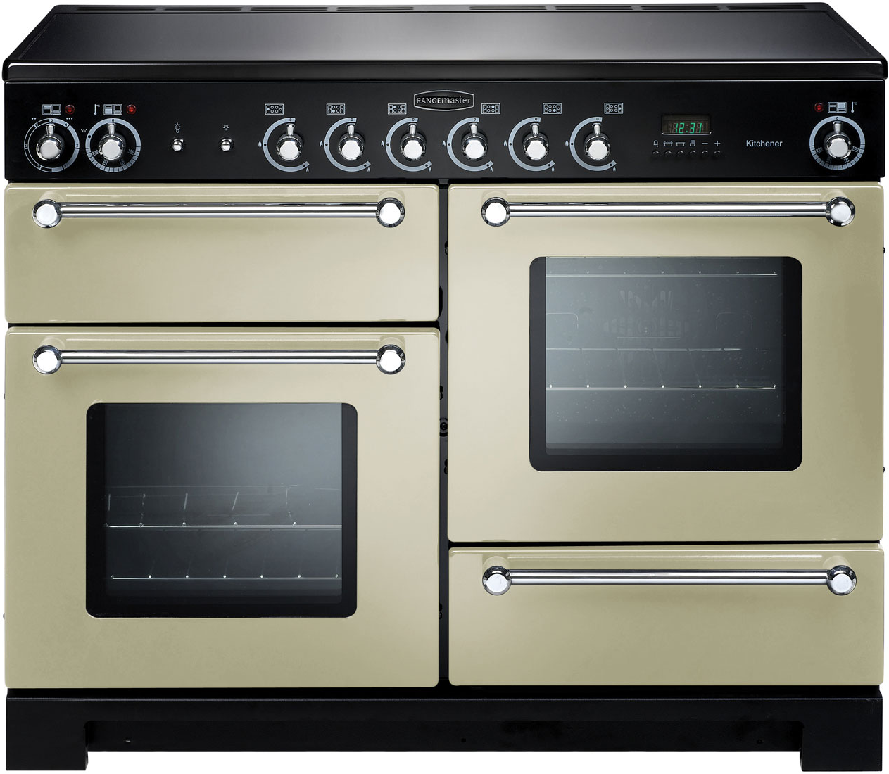 Rangemaster Cream Kitchener 110 Ceramic And Chrome Kch110eccr/C