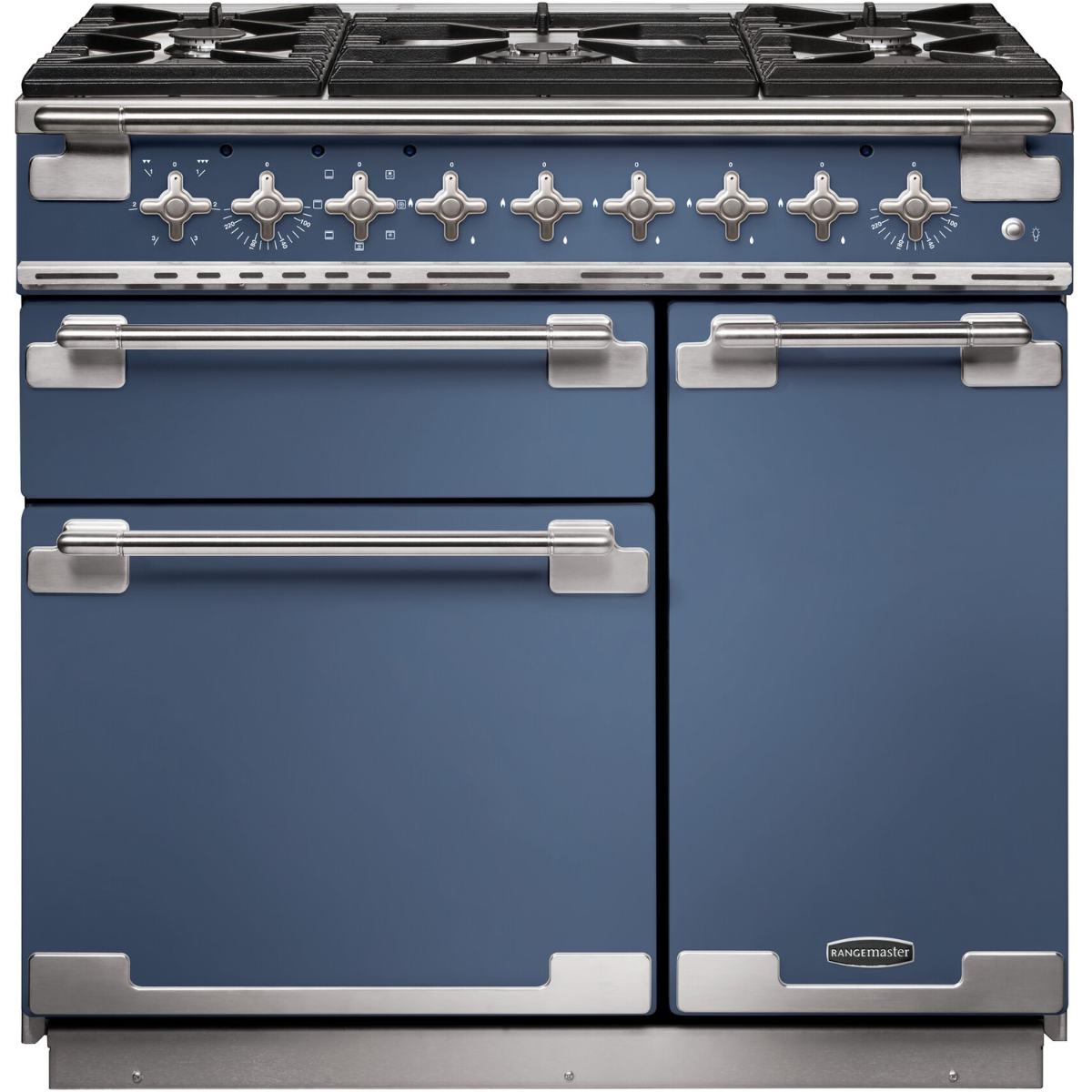 Rangemaster Blue Els90dffsb Elise Stone 90Cm Dual Fuel Range Cooker