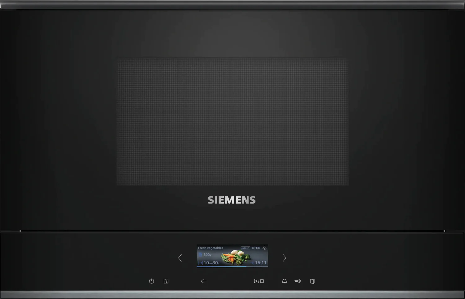 Siemens Black Bf722l1b1b Iq700 Built In 900W Hydrolytic Microwave Oven In