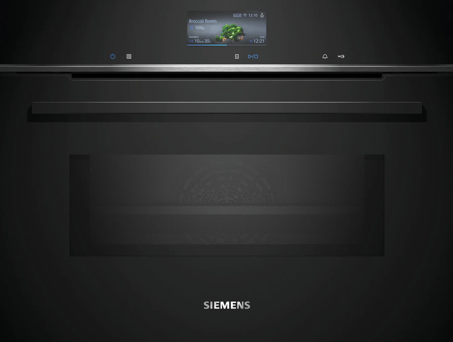 Siemens Black Cm776g1b1b Iq700 Built In Compact Hydrolytic Oven With Microwave In