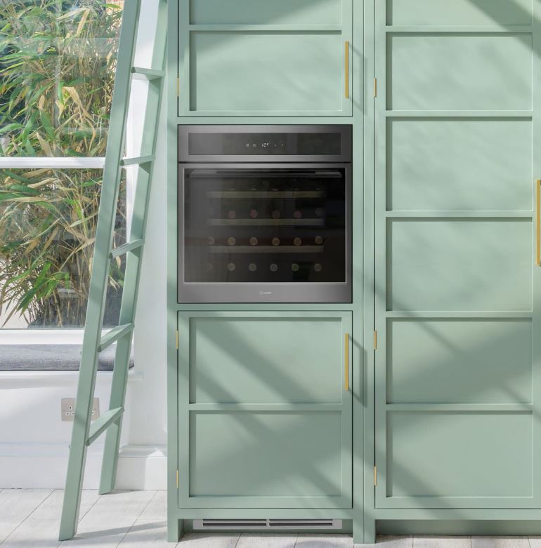 Caple Bordeaux/Red In-Column Single Zone Wine Cooler Gunmetal